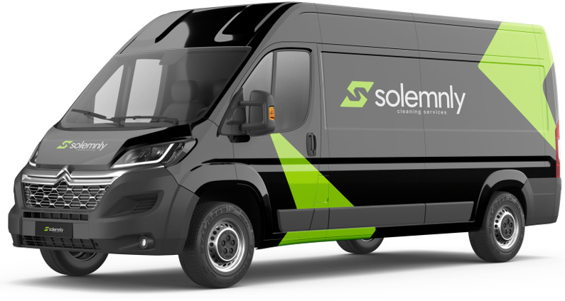 Solemnly Cleaning Services Van - Professional Cleaning Equipment